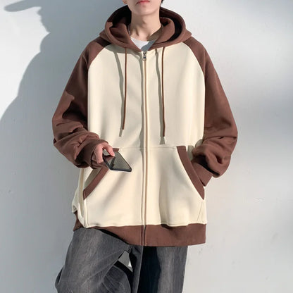 saferido Hoodie Coat Men Women New Spring Autumn Zipper Hoodies Solid Color Hip Hop Fashion Cotton Cardigan Jacket Sweatshirt Tops