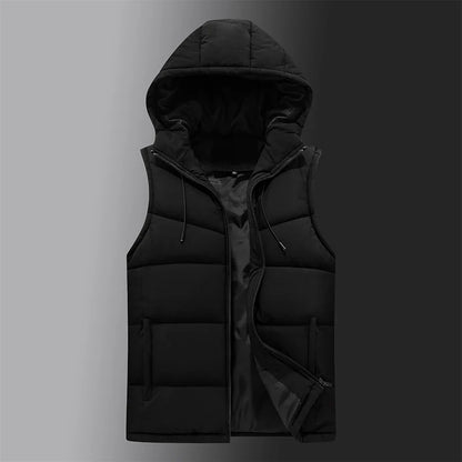 Winter Hooded Vests Men Warm Homme Vests Fashion Casual Waistcoat Sleeveless Jackets For Men Thicken Parkas 6XL