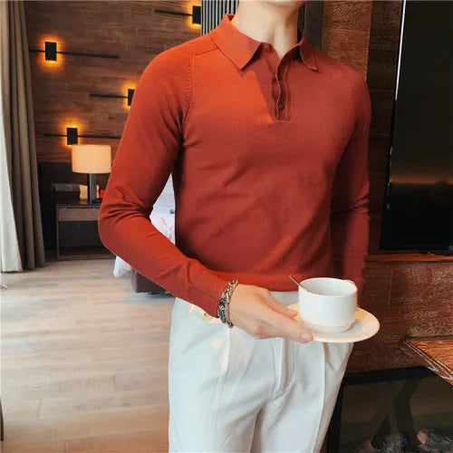 saferido  Ctton Brand Clothing Men Spring High Quality Pure Cotton Long Seeve POLO Shirts/Mae Slim Fit Leisure POLO Shirts Tops