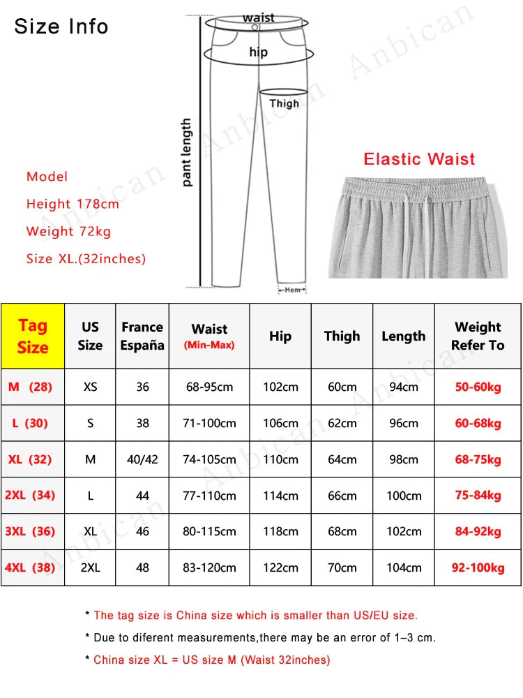 saferido 2024 New Spring Summer Men's Joggers Sweatpants Korean Fashion Band Waist Sportswear Cotton Knit Track Pants Loose Home Trousers