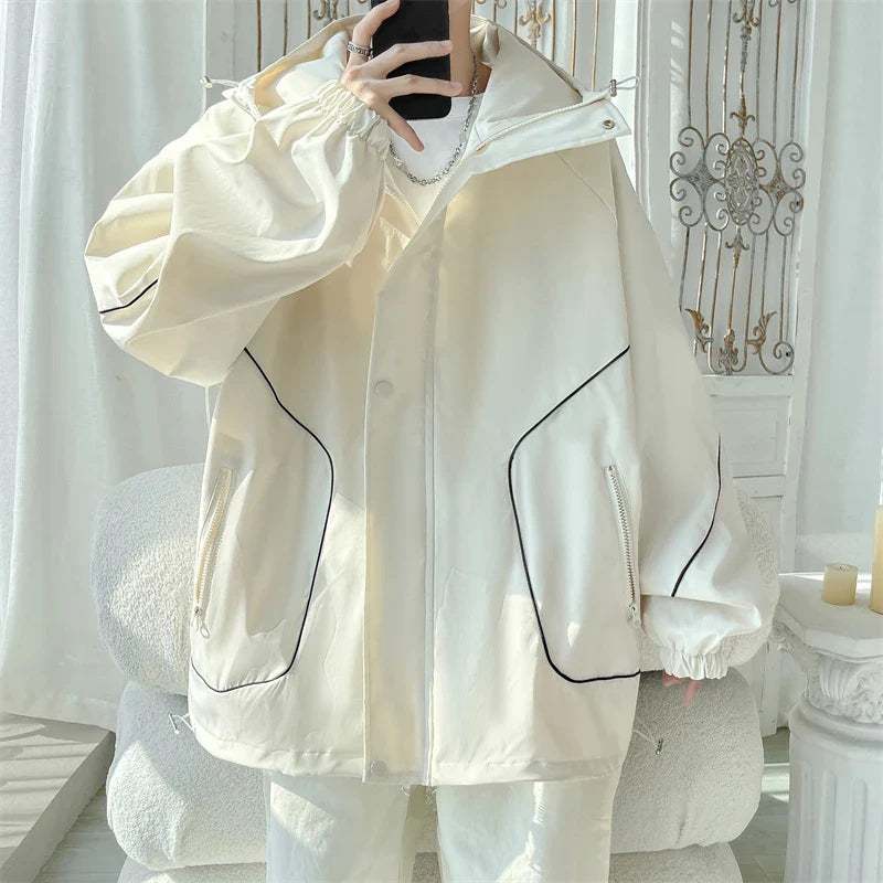 saferido Original Clothing Korean Popular Clothes for Men Harajuku Men's Coats Models 2024 Outerwear Spring Jackets Style