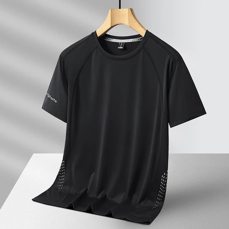 Quick Dry Sport T Shirt Men'S Short Sleeves Summer Casual White Plus OverSize 6XL 7XL 8XL 9XL Top Tees GYM Tshirt Clothes