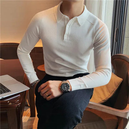 saferido  Ctton Brand Clothing Men Spring High Quality Pure Cotton Long Seeve POLO Shirts/Mae Slim Fit Leisure POLO Shirts Tops