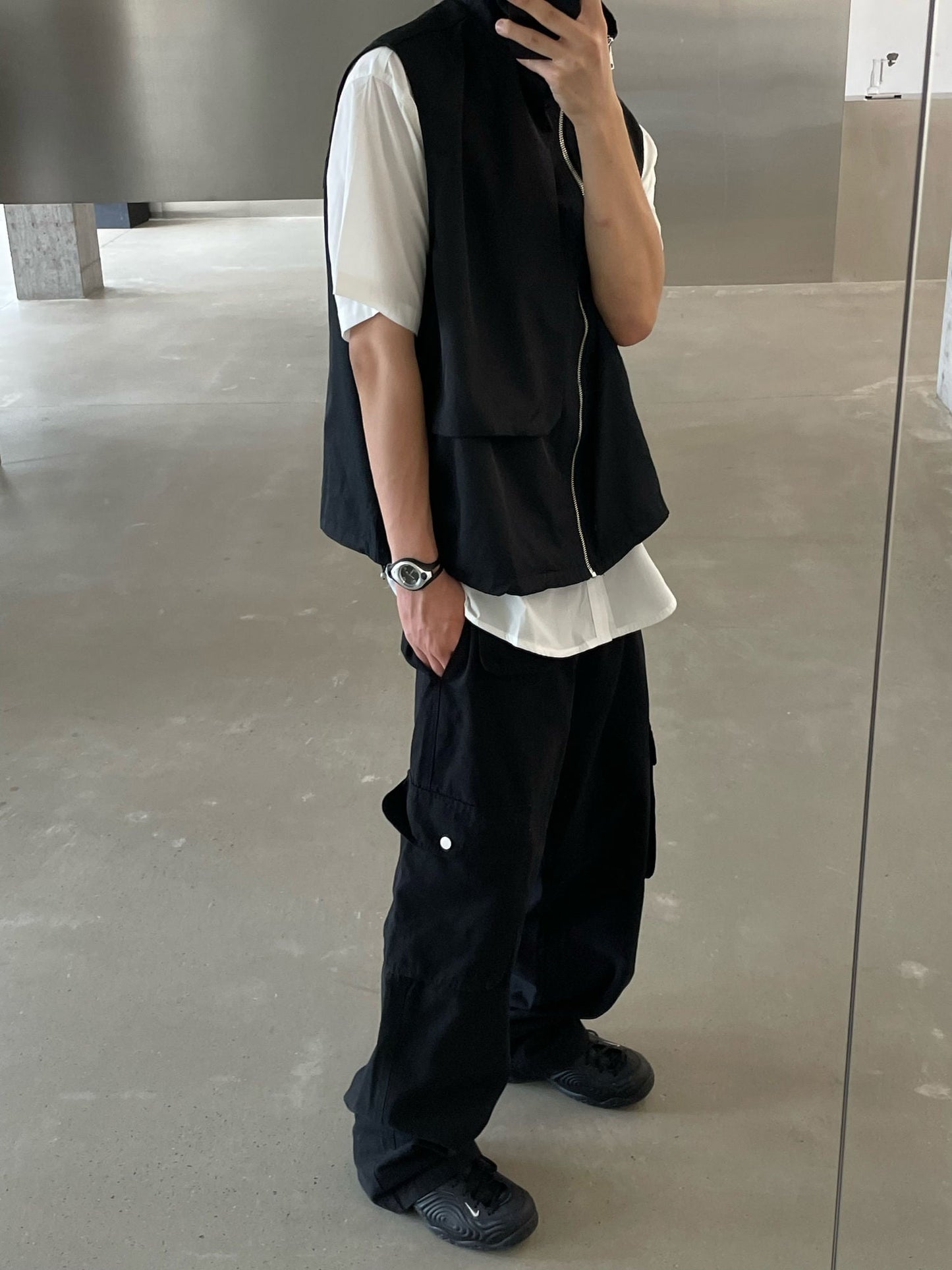 High street overalls for men and women Summer Fashion Brand Large Pocket Straight Loose Wide Leg Casual jogger Pants