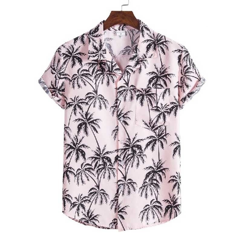 Summer Men For Shirt Holiday Fashion Beach Dot Print Short Sleeve Tops Aloha Clothing Streetwear Mens Hawaiian Shirts 5XL