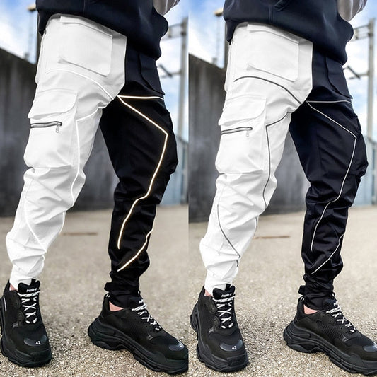 Cargo Pants Men's European And American Tide Loose Straight Sweatpants Multi-Pocket Trend Hip-hop Tight Pants