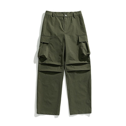 HOUZHOU Techwear Cargo Pants Men Parachute Green Trousers Male Streetwear Hip Hop Spring Summer Pocket Loose Casual Safari Style