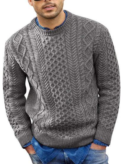 Pink Sweater Men's Autumn Winter New Pure Color Pullover Knitted Sweater Menwear Fashion Large Size Male Clothing