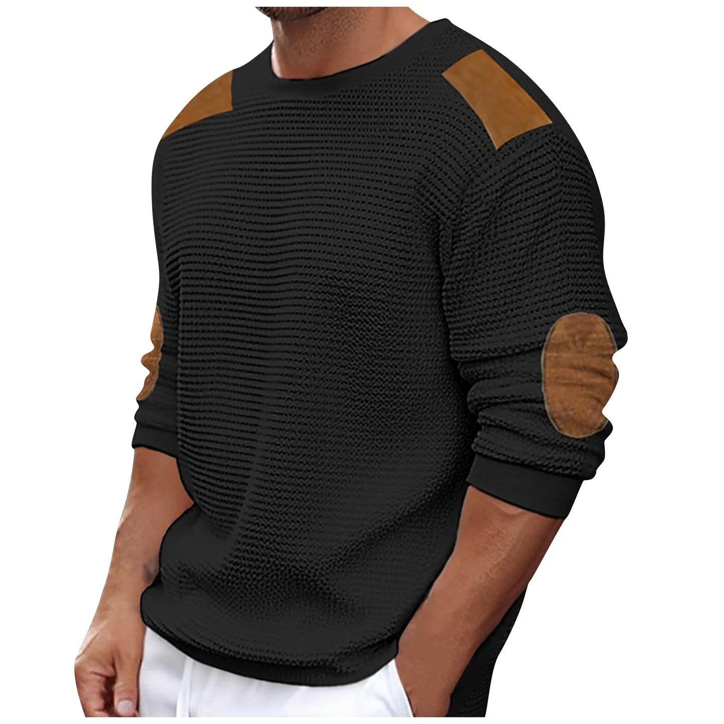 Autumn Winter Men Sweater Pullover New Round Collar Solid Color Long-Sleeved Pullover Fashion Male Casual Pullovers