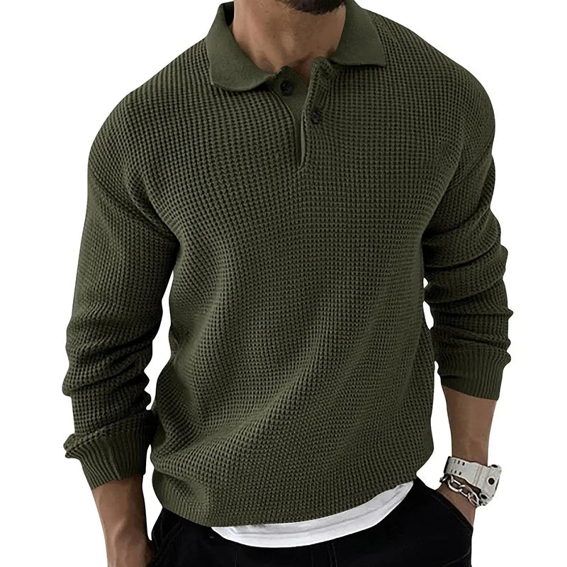 Vintage Sweater Man Korean Trend Baggy Knitted Sweaters Men Turn Down Collar Casual Sweatshirts Male Tops