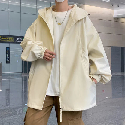 saferido Man Hoodie Loose Fitting Men's Clothing Men Spring Jackets Men's Korean Style Clothes Outerwear Popular Hooded Coats Models