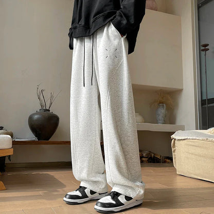 saferido Baggy Black Oversize Men's Cargo Pants Spring Autumn Straight Wide Leg Trousers aggy Streetwear Sport Sweatpants 5XL