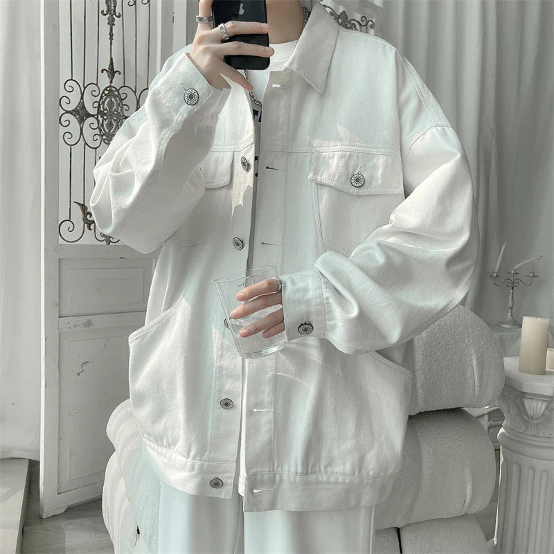 saferido Men's Korean Style Clothes Outerwear Original Clothing  Coats Models Japanese Vintage Clothing Spring Jackets Popular