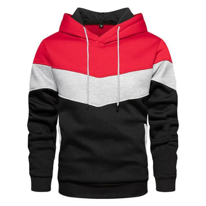 Men's Fleece Sweater Panel Hoodie Casual Sports Sweater Jacket