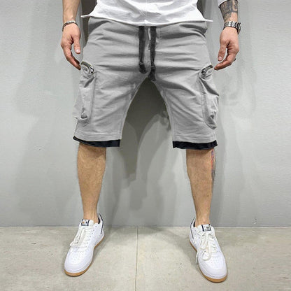 Summer Loose shorts men jogging short pants Casual fitness streetwear men Multi-pocket sport casual hip cargo shorts