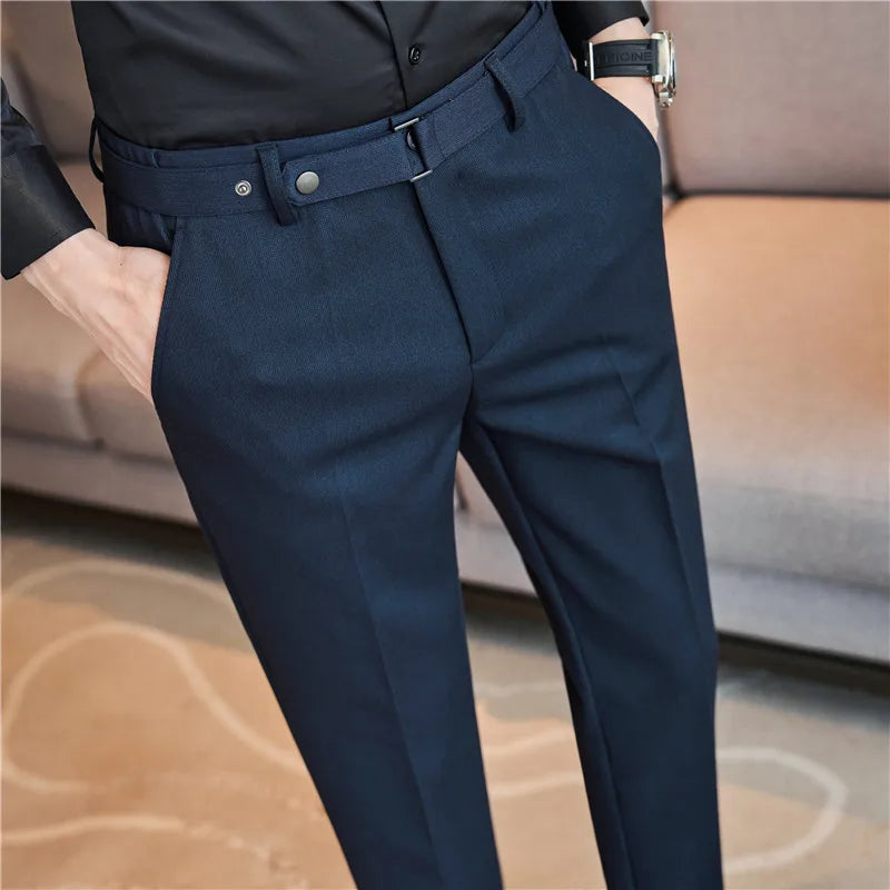 saferido  Brand Clothing Men Spring High Quality Leisure Suit Trousers/Male Slim Fit  All Match Formal Wear Office Trousers Straight