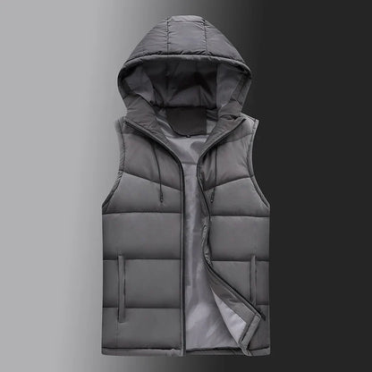 Winter Hooded Vests Men Warm Homme Vests Fashion Casual Waistcoat Sleeveless Jackets For Men Thicken Parkas 6XL