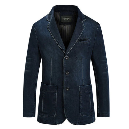 Men's Denim Suits Men's Cotton Denim Small Suit Slim Large Size Jacket Coat