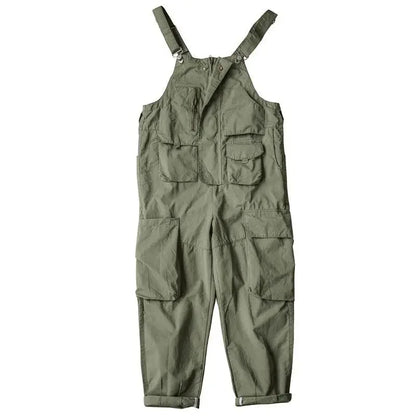 saferido American Retro Tooling Bib Loose Casual Vintage Overalls Men‘s Suspenders Trousers Multiple Pockets Cargo Pants Jumpsuit M-4XL