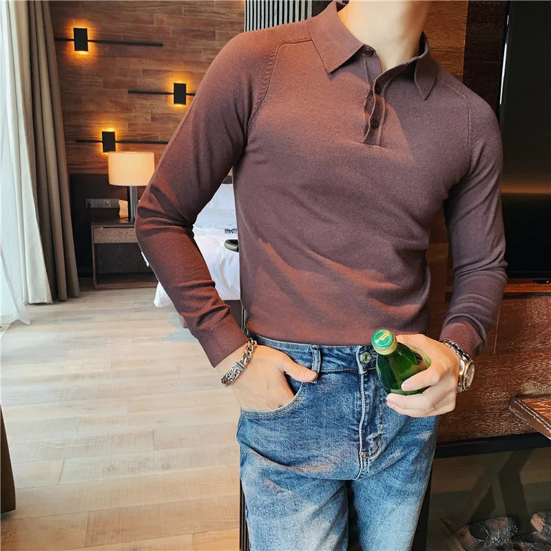 saferido  Ctton Brand Clothing Men Spring High Quality Pure Cotton Long Seeve POLO Shirts/Mae Slim Fit Leisure POLO Shirts Tops