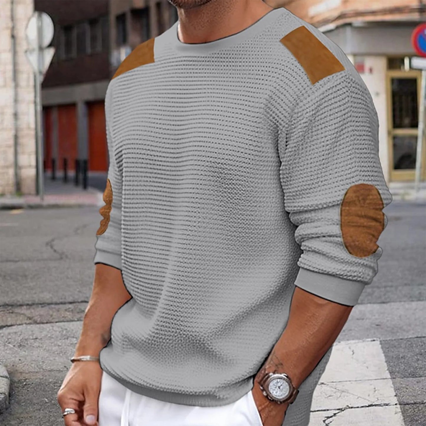 Autumn Winter Men Sweater Pullover New Round Collar Solid Color Long-Sleeved Pullover Fashion Male Casual Pullovers