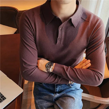 saferido  Ctton Brand Clothing Men Spring High Quality Pure Cotton Long Seeve POLO Shirts/Mae Slim Fit Leisure POLO Shirts Tops