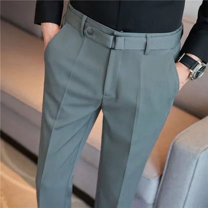 saferido  Brand Clothing Men Spring High Quality Leisure Suit Trousers/Male Slim Fit  All Match Formal Wear Office Trousers Straight