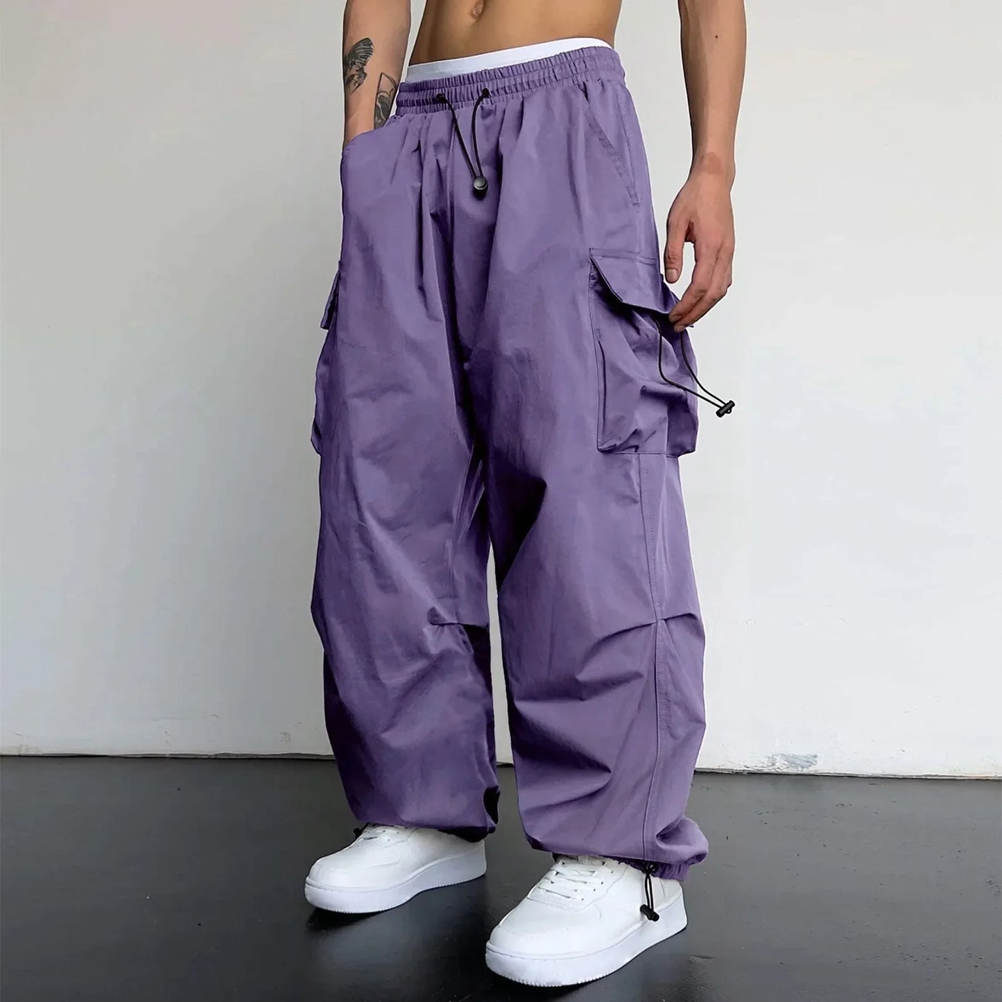 Y2k Men's Cargo Pants Multi Pocket Male Hiphop Overalls High Street Casual Trousers  Spring Summer New Pants Streetwear