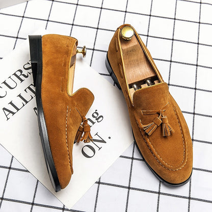 saferido Fashion Suede Tassel Leisure Men's Shoes Summer Italy Style Soft Moccasins Men Loafers High Quality Shoes Men Flats Driving Shoe