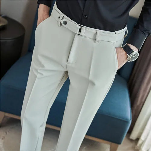 saferido  Brand Clothing Men Spring High Quality Leisure Suit Trousers/Male Slim Fit  All Match Formal Wear Office Trousers Straight