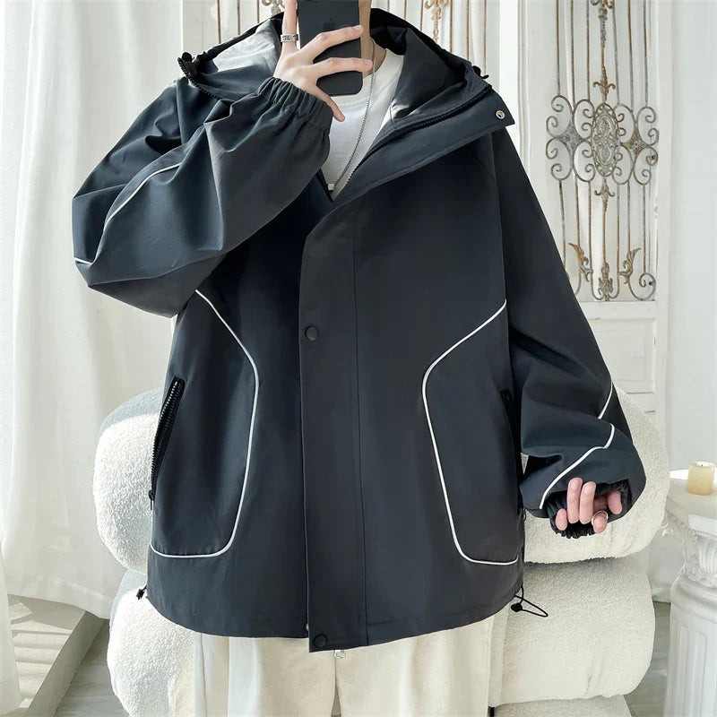 saferido Original Clothing Korean Popular Clothes for Men Harajuku Men's Coats Models 2024 Outerwear Spring Jackets Style