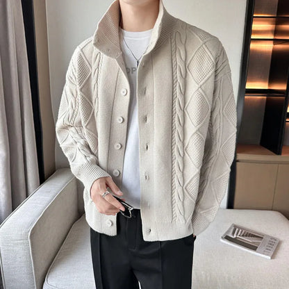 Winter Sweater Cardigan Men Warm Fashion Retro Knit Sweater Jacket Men Korean Loose Cardigan Sweater Mens Jumper Clothes M-3XL