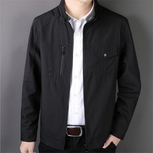 Spring and Autumn Jacket Men's Jacket Slim Business Coat Thin Casual Solid Color Top jackets for Mens