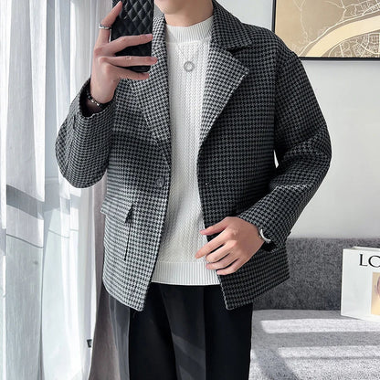 saferido Men Spring  Autumn Cloth High Quality Plaid Business Suit Jackets/Male Plover Case Casual Tuxedo Hombre Blazers