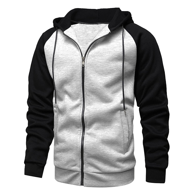 New Men's Long Sleeve Hooded Jackets Casual Hip Hop Sweatshirts Male Tracksuit Fashion Keep Warm Hoodie Clothing Outerwear Tops