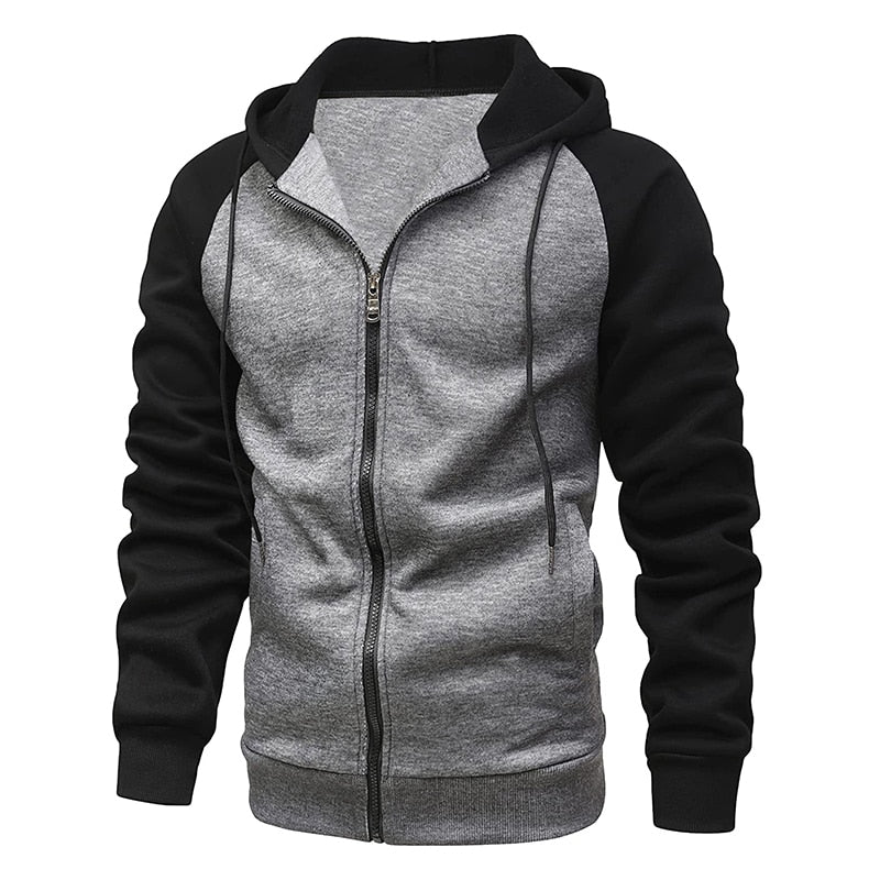 New Men's Long Sleeve Hooded Jackets Casual Hip Hop Sweatshirts Male Tracksuit Fashion Keep Warm Hoodie Clothing Outerwear Tops