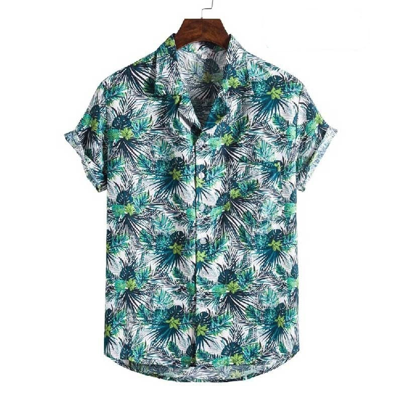 Summer Men For Shirt Holiday Fashion Beach Dot Print Short Sleeve Tops Aloha Clothing Streetwear Mens Hawaiian Shirts 5XL