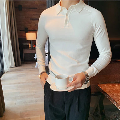 saferido  Ctton Brand Clothing Men Spring High Quality Pure Cotton Long Seeve POLO Shirts/Mae Slim Fit Leisure POLO Shirts Tops