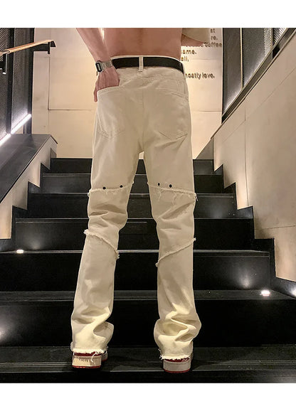 saferido New Spring Jeans Loose-fit Straight-leg Sporty Workwear Pants Hong Style Washing Jeans For Men