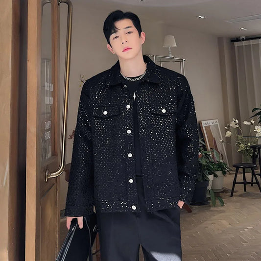 saferido Fashion Korean Style Jacket Trend Men's Clothing Stylish Heavy Embroidery Piece Niche Design Casual Outerwear Autumn