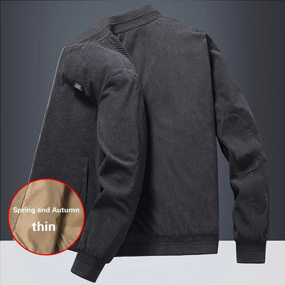 Large Size 7XL New Autumn Winter Stand Collar Slim Jacket Men Fashion Casual Warm Corduroy Outwear Men Thick Cotton Jacket Coat