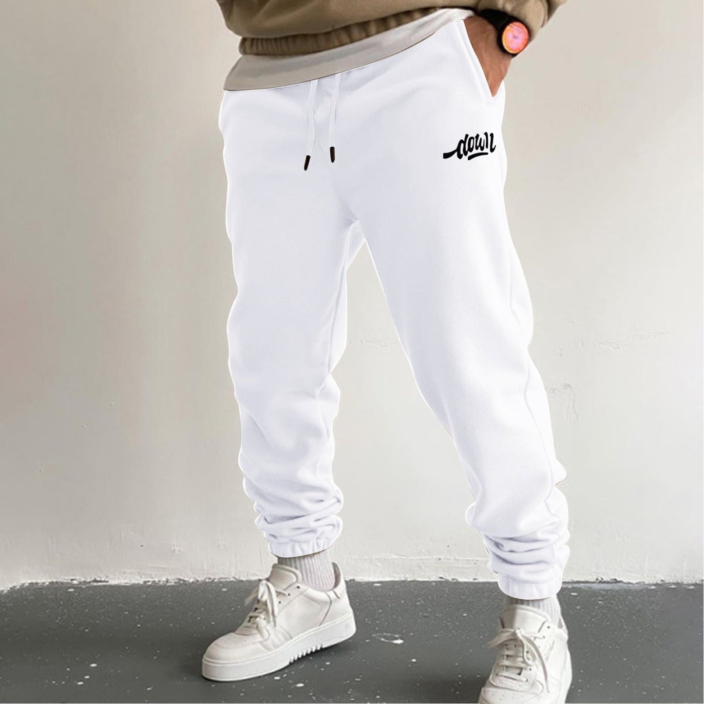 Mens Pants New Autumn Winter Long Pants High Street Elastic Waist Leisure Loose Jogging Sports Sweatpants Running Trousers