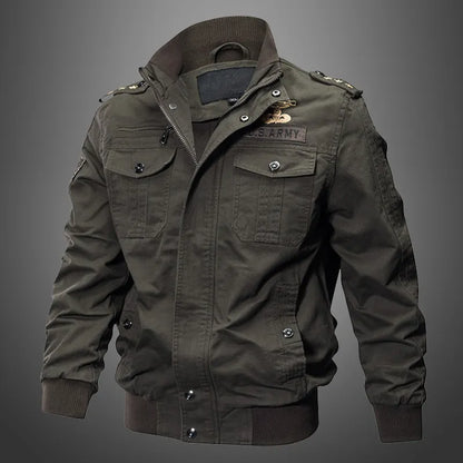 Spring and Autumn New Men's Wear Military Fantasy Cotton Jacket Plushed Work Clothes Large Coat Men's Fashion Trend Outwear