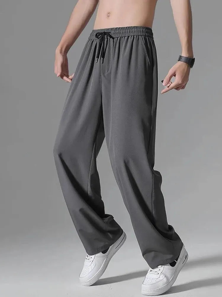 New  Summer Sweatpants Male  Casual Pants Black Gray Wide Pants Comfortable Running Sport Trousers Harem Pants Size 4XL