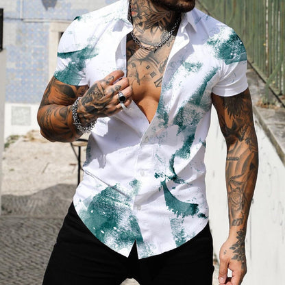 Summer Men's Short Sleeve Shirts 3D Printed Fashion Shirts Hawaiian Casual Shirts Oversized S-5XL