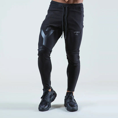 Gym Fitness Trousers Men's Autumn And Winter New Breathable Sports Wind Casual Fashion Pants Men's Waist Belt Sports Pants