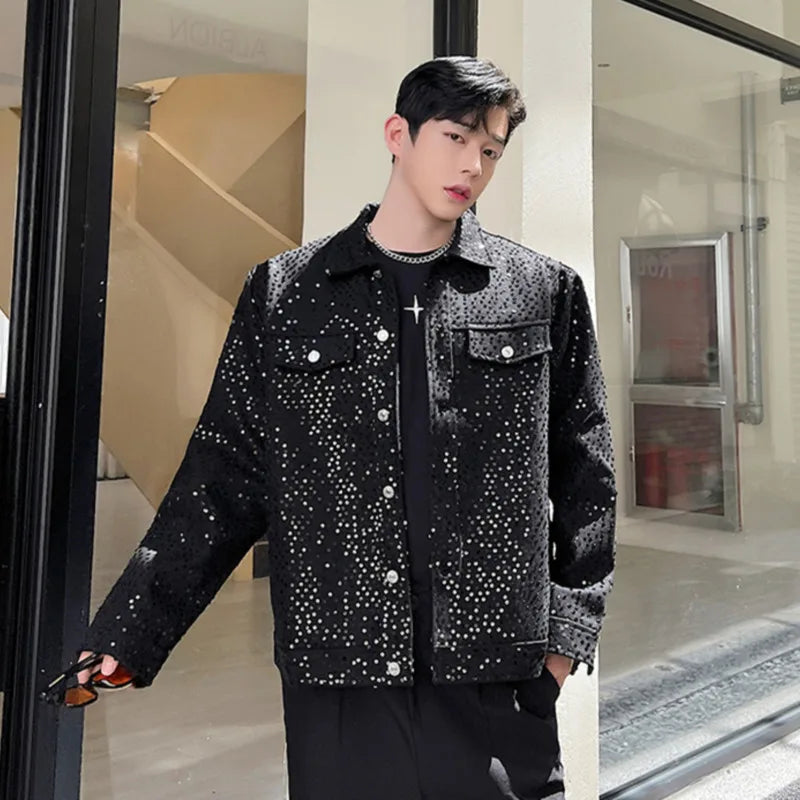 saferido Fashion Korean Style Jacket Trend Men's Clothing Stylish Heavy Embroidery Piece Niche Design Casual Outerwear Autumn