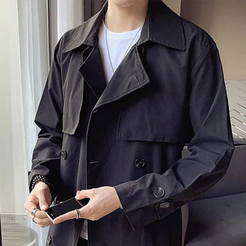 saferido  Clothing Men's Spring High Quality Business Trench Coats/Male Slim Fit Long Casual Windbreaker Jackets S-5XL