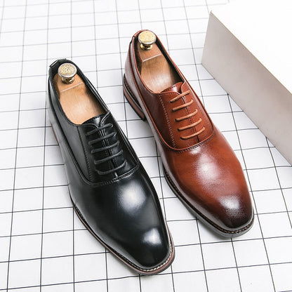 saferido Luxury High Quality Men Shoes Fashion Casual Shoes Male Pointed Oxford Wedding Leather Dress Shoes Men Gentleman Office Shoes