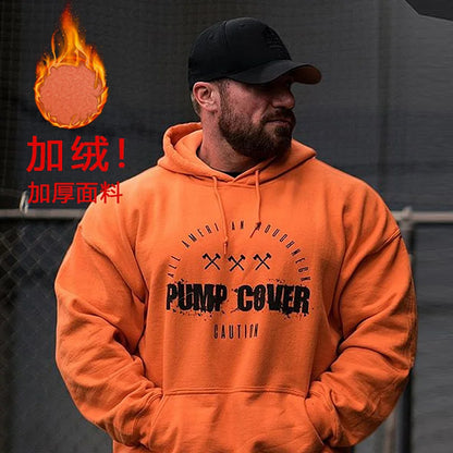 Men's Clothing Gym Loose Jacket Sweatshirts Man Hoodies Bodybuilding Fitness Oversized Hooded Casual Long Sleeve Pullovers